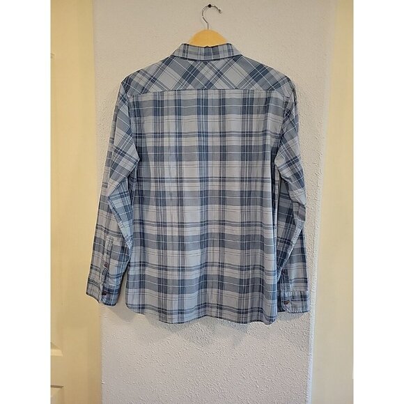 Levi's Men's Long Sleeve Blue Plaid Button Up Shirt‎ Front Pocket Size Medium - Picture 6 of 6